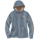 Women's Relaxed Fit Midweight Logo Sleeve Graphic Hoodie Light Faded Navy 102791