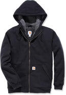 Sweatshirt Midweight Relaxed Fit Sherpa-Lined Full-Zip Black 103308