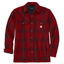 Relaxed Fit Flannel Sherpa-Lined Shirt Jac Crabapple 106354