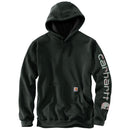 Loose Fit Midweight Logo Sleeve Graphic Hoodie Black/Big Sky K288