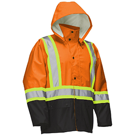 Orange hi vis waterproof jacket discount