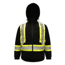 Hoodie Hi-Vis Safety Fleece Black 6420BK