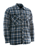 Jacket Plaid Quilt-Lined Flannel Shirt Blue024-LC53QF-BU
