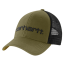 Hat Canvas Mesh-Back Logo Graphic Cap Dark Bronzed Green 101195
