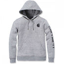 Women's Sweatshirt Clarksburg Sleeve Logo Hooded Asphalt Heather 102791