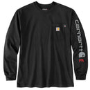 FR Carhartt Force® Loose Fit Midweight Long-Sleeve Logo Graphic T-Shirt Black 104130