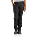 Women's Pant Rugged Flex Relaxed Fit Canvas Double Front Black 105999