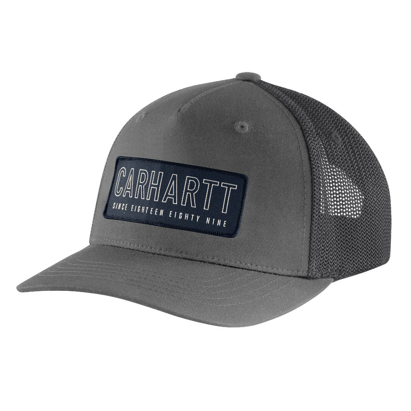Rugged Flex® Canvas Mesh-Back 1889 Patch Cap  Gravel/Navy 106130
