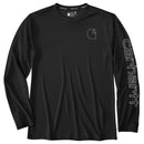 Force Sun Defender™ Lightweight Long-Sleeve Logo Graphic T-Shirt Black 106164