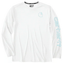 Force Sun Defender™ Lightweight Long-Sleeve Logo Graphic T-Shirt White 106164