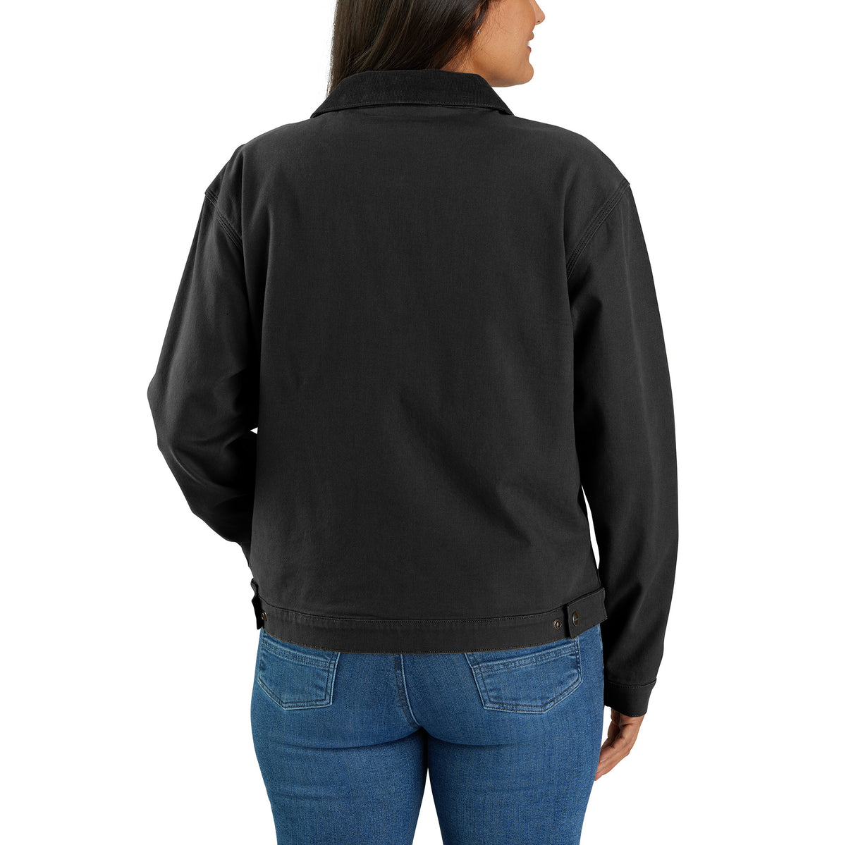 ジャケット・アウター Carhartt Rugged Flex Black Detroit Women's Rugged Flex® Loose Fit Canvas Detroit Jacket Black 106208