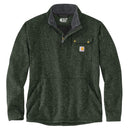 Relaxed Fit Midweight Quarter-Zip Pocket Sweater Fleece Green 106378