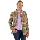 Women's TENCEL™ Fiber Series Relaxed Fit Long-Sleeve Flannel Shirt Flaxseed 106447