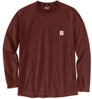 Force® Relaxed Fit Long-Sleeve Pocket T-Shirt Dark Spice Red Heather 106656