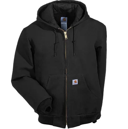 Jacket Flannel-Lined Active J140 Loose Fit Firm Duck Black 106673