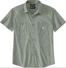 Rugged Flex® Relaxed Fit Lightweight Short-Sleeve Plaid Shirt Forest Green 106745