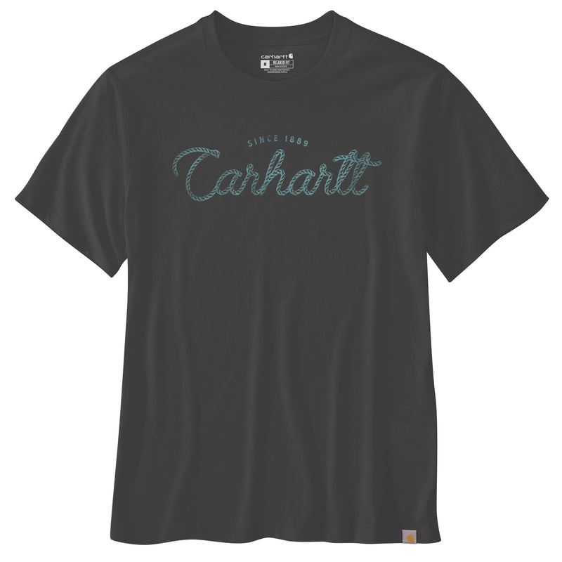 Relaxed Fit Lightweight Short-Sleeve Script Graphic T-Shirt 106762
