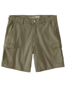 Short Rugged Flex® Relaxed Fit 9" Canvas Cargo Burnt Olive 106984