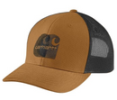 Canvas Mesh Back Embroidered Logo Cap Brown 107009
