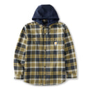 Rugged Flex® Hamilton Relaxed Fit Flannel Fleece Lined Hooded Shirt Jac Blue Cove 107011