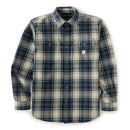 Hubbard Loose Long Sleeve Plaid Shirt Navy 107013