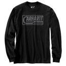 Loose Fit Heavyweight Long-Sleeve Logo Graphic T-Shirt Black 107039
