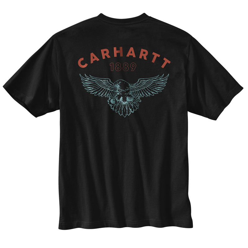 Relaxed Fit Lightweight Short-Sleeve Eagle Graphic T-Shirt Black 107211