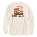 Relaxed Fit Heavyweight Long-Sleeve Mountain Graphic T-Shirt Malt 107260