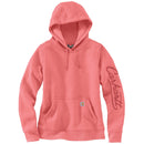 Women's Relaxed Fit Sawyer Script Logo Sweatshirt Fire Coral Heather 107414