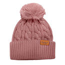 Women's Cable Knit Cuffed Beanie Dark Rose Tint 107736