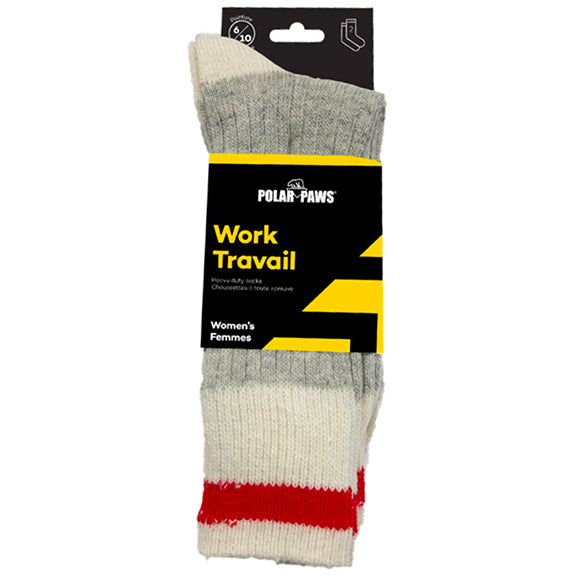 Sock Women's Work Wool Blend Grey/Red 2 Pack 769010