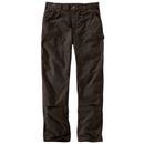 Loose Straight Washed Duck Double-Front Dungaree Dark Brown B136 Size 44X32