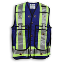 Surveyor Vest Hi-Vis 600 Denier Poly Royal Blue BK305RB