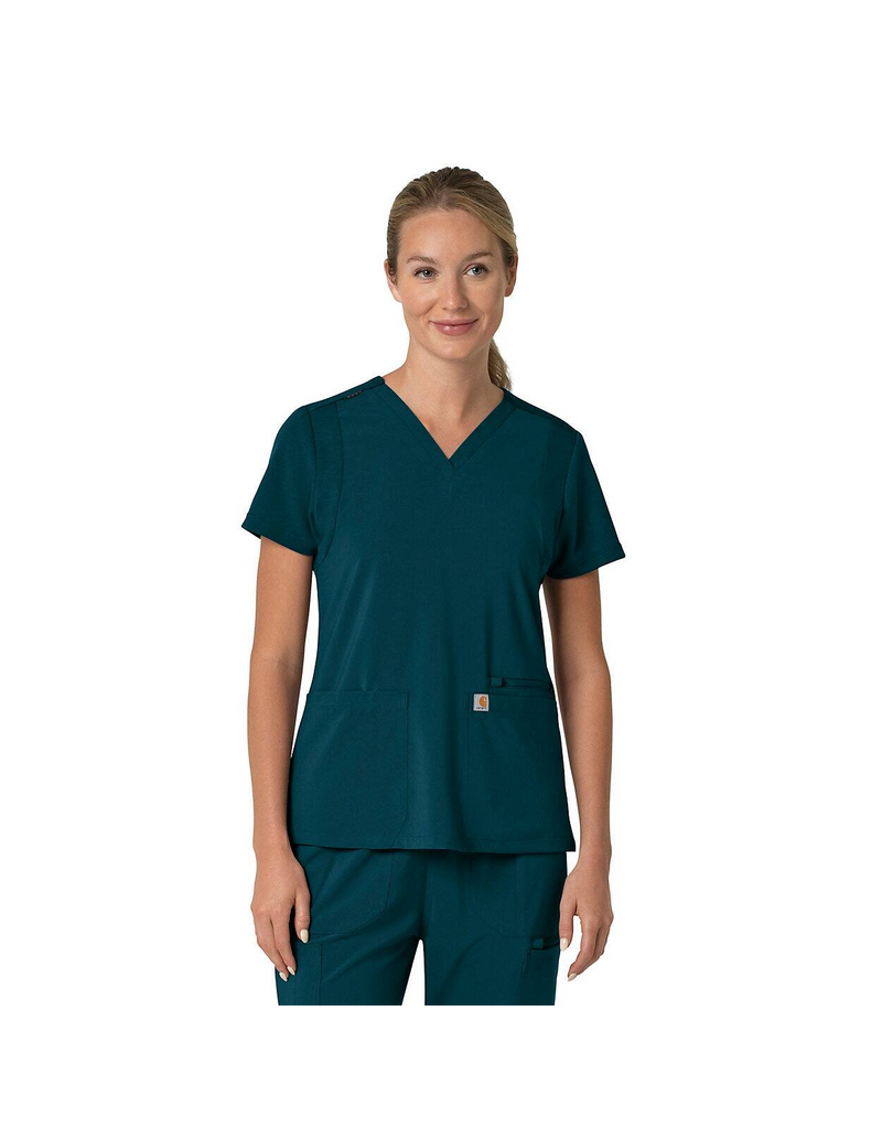 Scrub Top Women's Force Cross-Flex Flex Panel Caribbean C13210