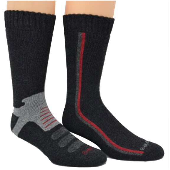 Sock Four Season Cushion Crew Black/Red 2 Pack DK02MC1011