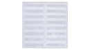 Reflective Hard Hat Stickers White Sheet of 16 HVRSWH