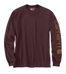 Loose Fit Heavyweight Long-Sleeve Logo Sleeve Graphic T-Shirt Port K231