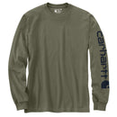 Loose Fit Heavyweight Long-Sleeve Logo Sleeve Graphic T-Shirt Dusty Olive K231