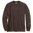 Loose Fit Heavyweight Long-Sleeve Logo Sleeve Graphic T-Shirt Dark Clove K231
