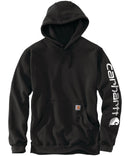 Sweatshirt Midweight Signature Sleeve Logo Hooded Black K288