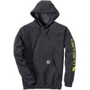 Sweatshirt Midweight Signature Sleeve Logo Hooded Charcoal Heather K288