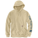 Loose Fit Midweight Logo Sleeve Graphic Hoodie Beach Heather K288