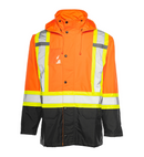 Jacket Hi-Vis 300D Waterproof Windproof Orange RJ90OB