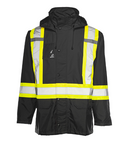 Jacket 450D Hi-Vis Waterproof Windproof Black RJ90K