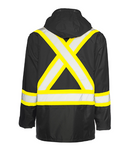 Jacket 450D Hi-Vis Waterproof Windproof Black RJ90K