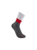 Sock Midweight Synthetic-Wool Blend Colorblock Crew 2-Pack Grey/Red SC9622M