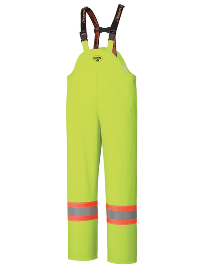 Pant Bib FR Hi-Vis PU Stretch Green 5895