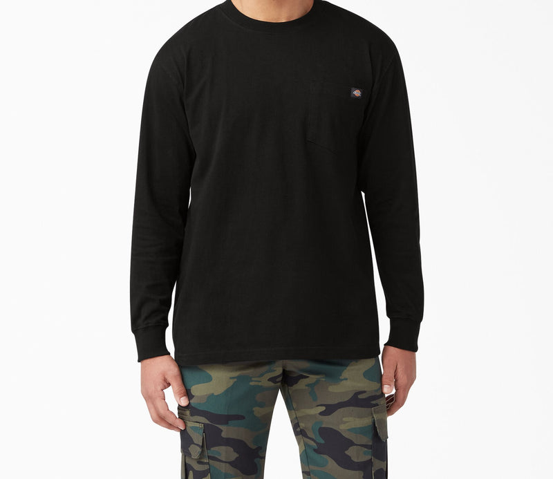 Shirt Long Sleeve Heavyweight Crew Neck Black WL450