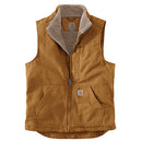 Vest Sherpa Lined Mock Neck Brown 104277
