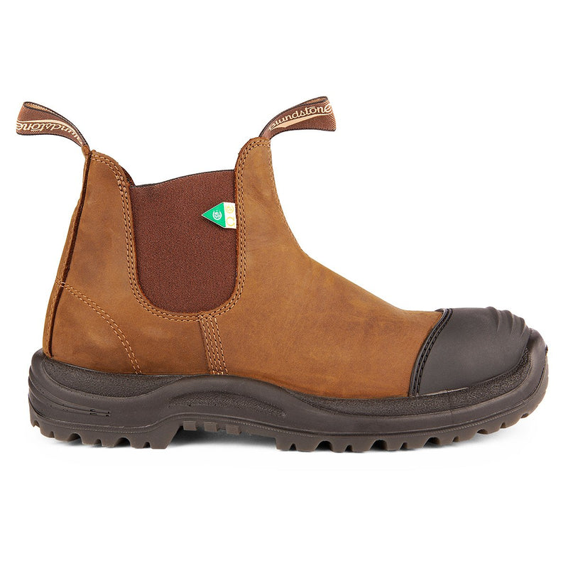Blundstone Work & Safety Boot Rubber Toe Cap Saddle Brown 169